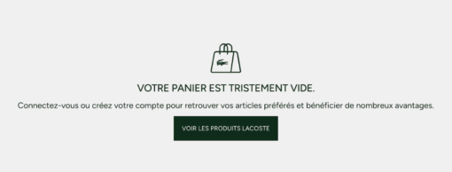 Recommandation de produits pour un panier vide